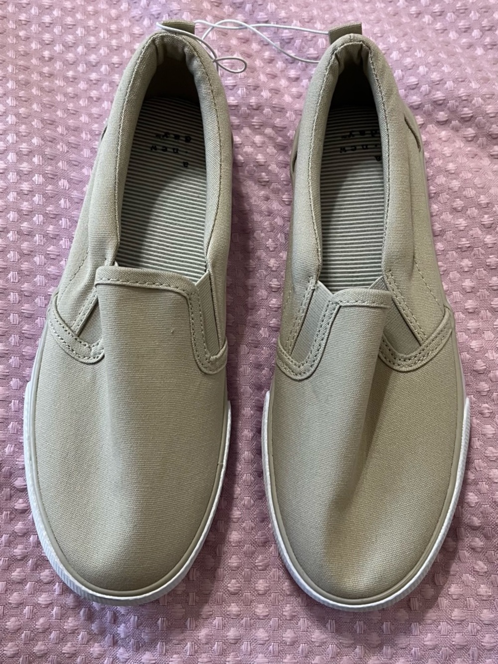 Target Neutral Canvas Slip-On Sneakers in Beige